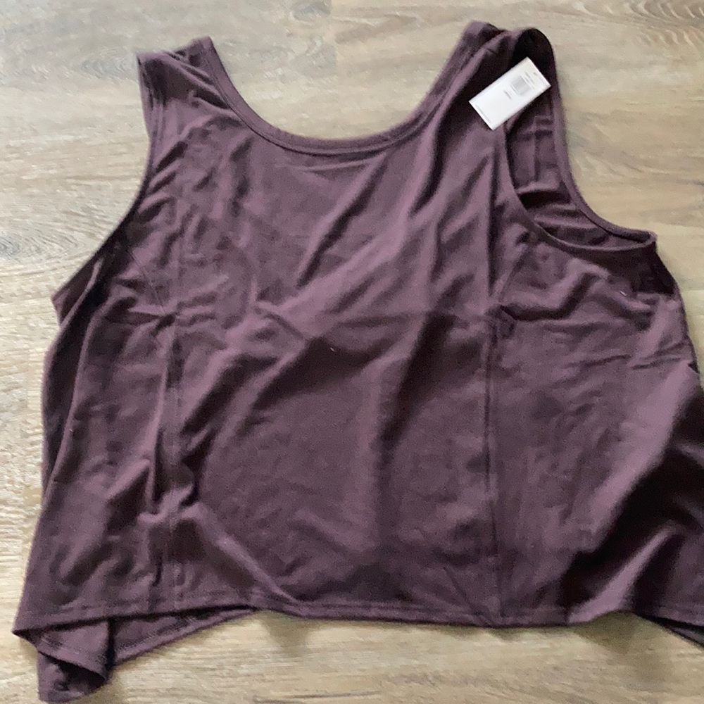 Dark purple Old Navy cropped workout tank